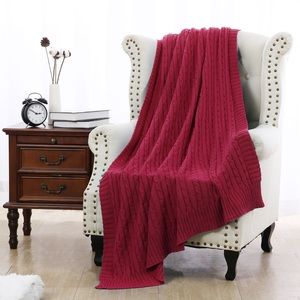 NEW Piccocasa Throw Cable Blanket  100% Cotton